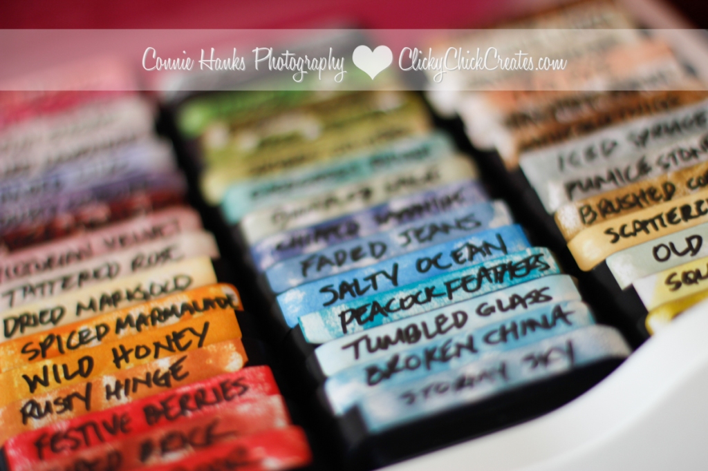 Connie Hanks Photography // ClickyChickCreates.com // how I organize and store my collection of Tim Holtz Distress Inks