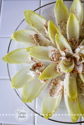 Connie Hanks Photography // ClickyChickCreates.com // Endive and goat cheese appetizer, fanned out