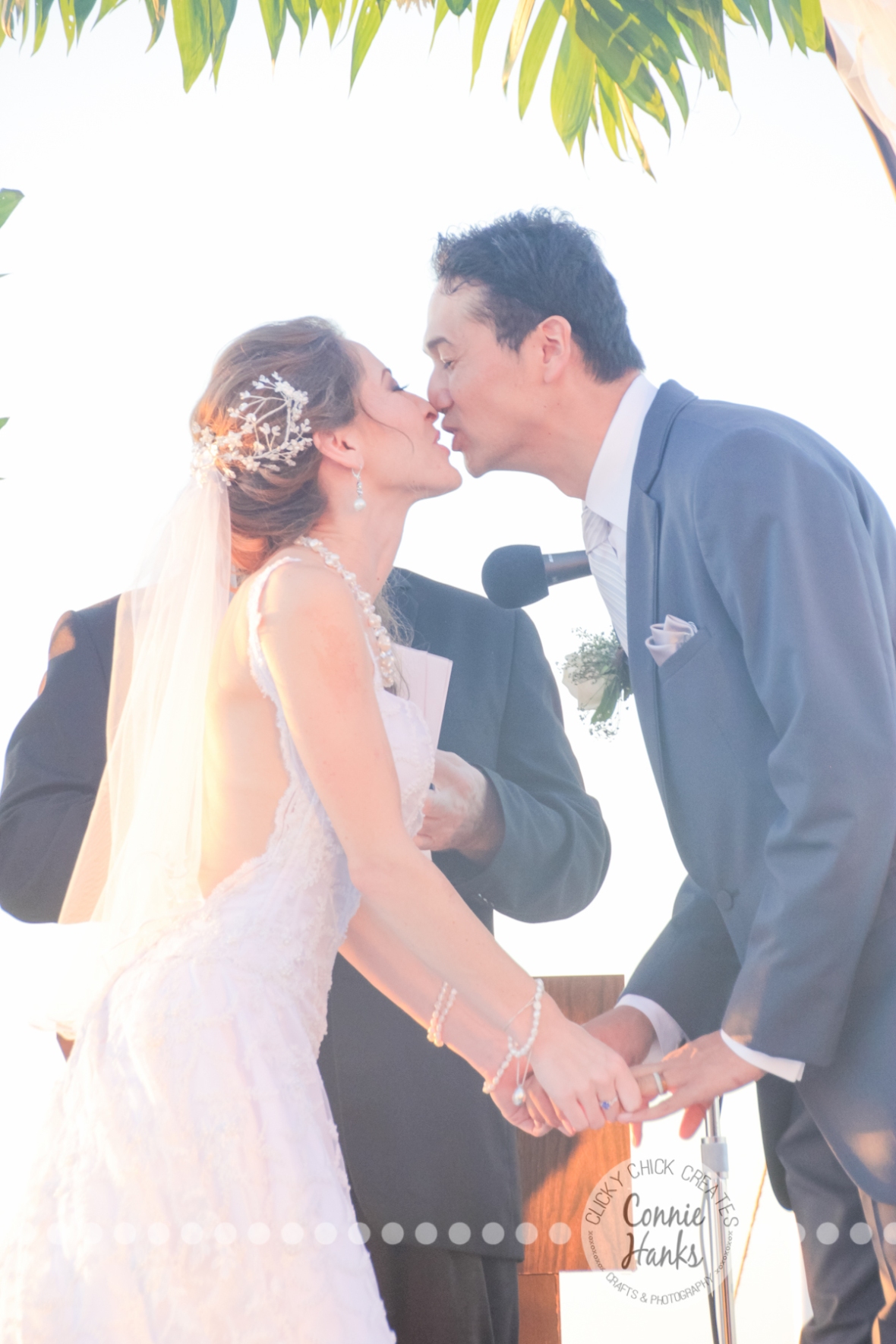 Connie Hanks Photography // ClickyChickCreates.com // Baja wedding, pink, turquoise, head wreath, cake, roses, lanterns, toast, kids, flower girls, ring bearers, 