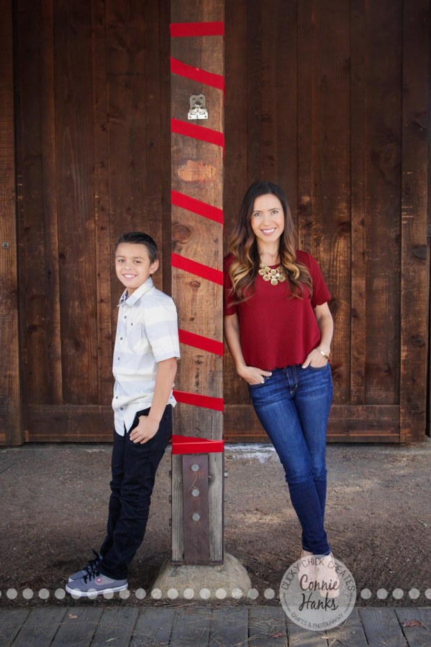 Connie Hanks Photography // ClickyChickCreates.com // Mother, son, Old Poway Park, poses, family, rustic, park,