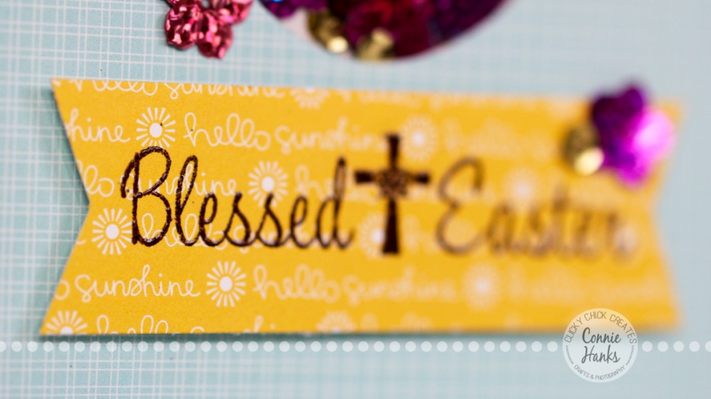 Connie Hanks Photography // ClickyChickCreates.com //Easter shaker card, blessed Easter, DIY, video, tutorial, easy, shaker, card, Easter
