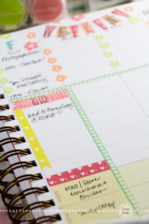 Connie Hanks Photography // ClickyChickCreates.com // #planneraddict, #plannerlove, paper, planner, organization, tips, strategies, customizing, Inkwell Press Planner, plan with me