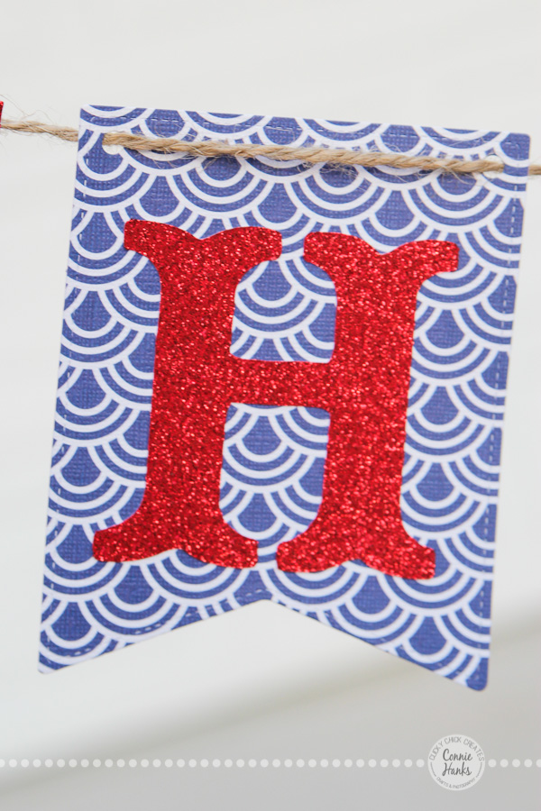 Connie Hanks Photography // ClickyChickCreates.com // Fourth of July banners available on Etsy, Happy 4th, Freedom, red, white and blue, glitter, glam